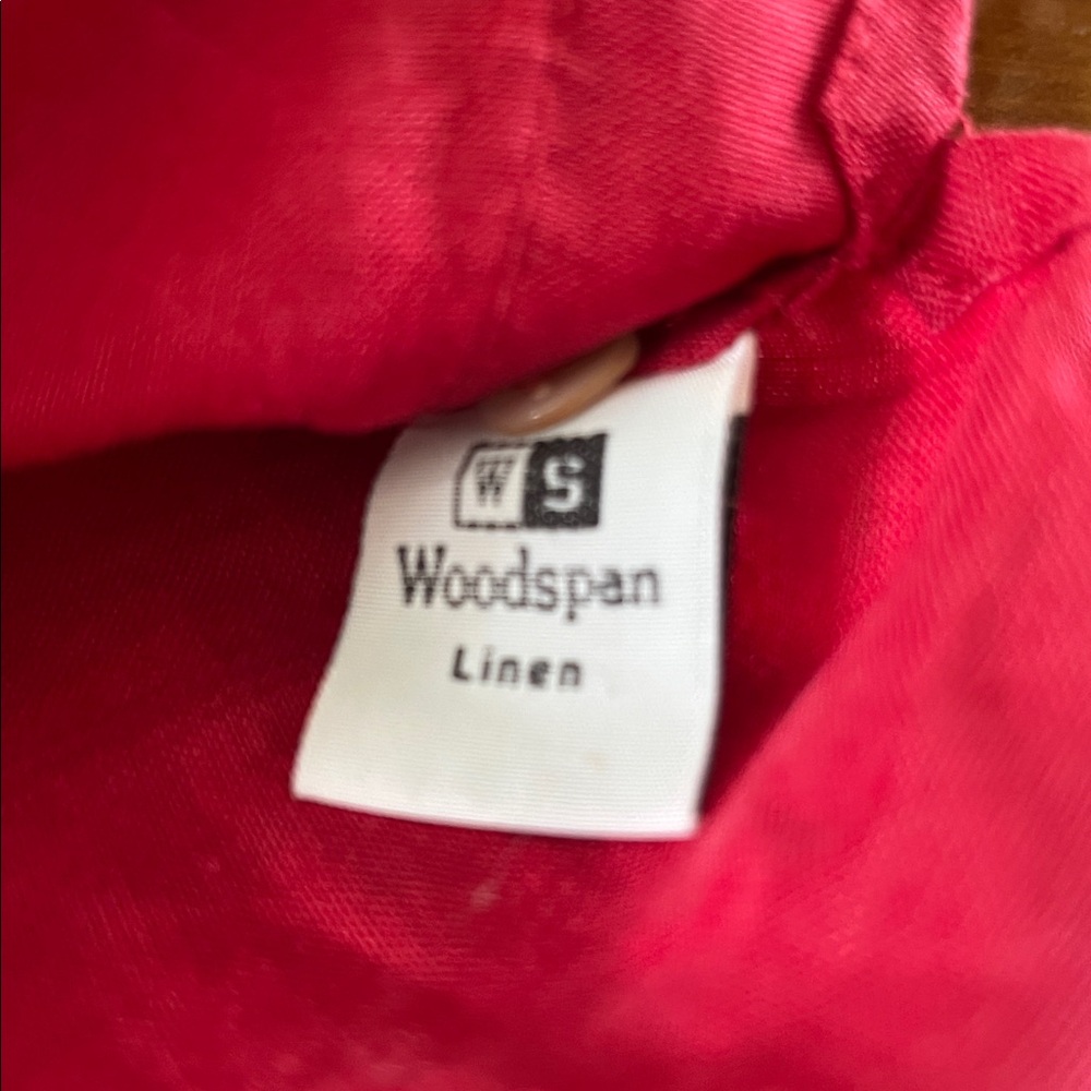 Woodspan Crimson Red Embroidered Linen Tunic - XXL - Picture 6 of 6